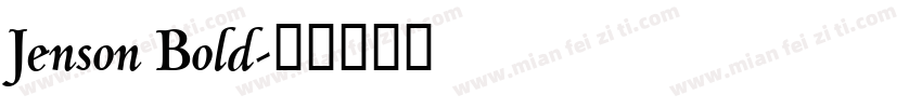 Jenson Bold字体转换